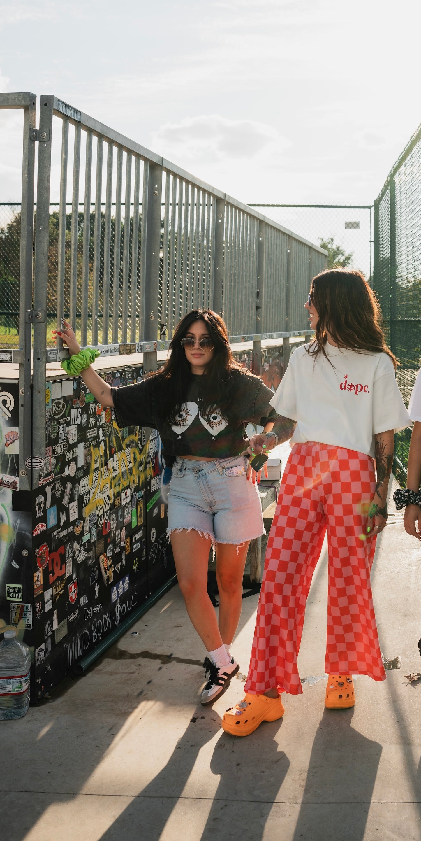 Pink Check Crop Pants
