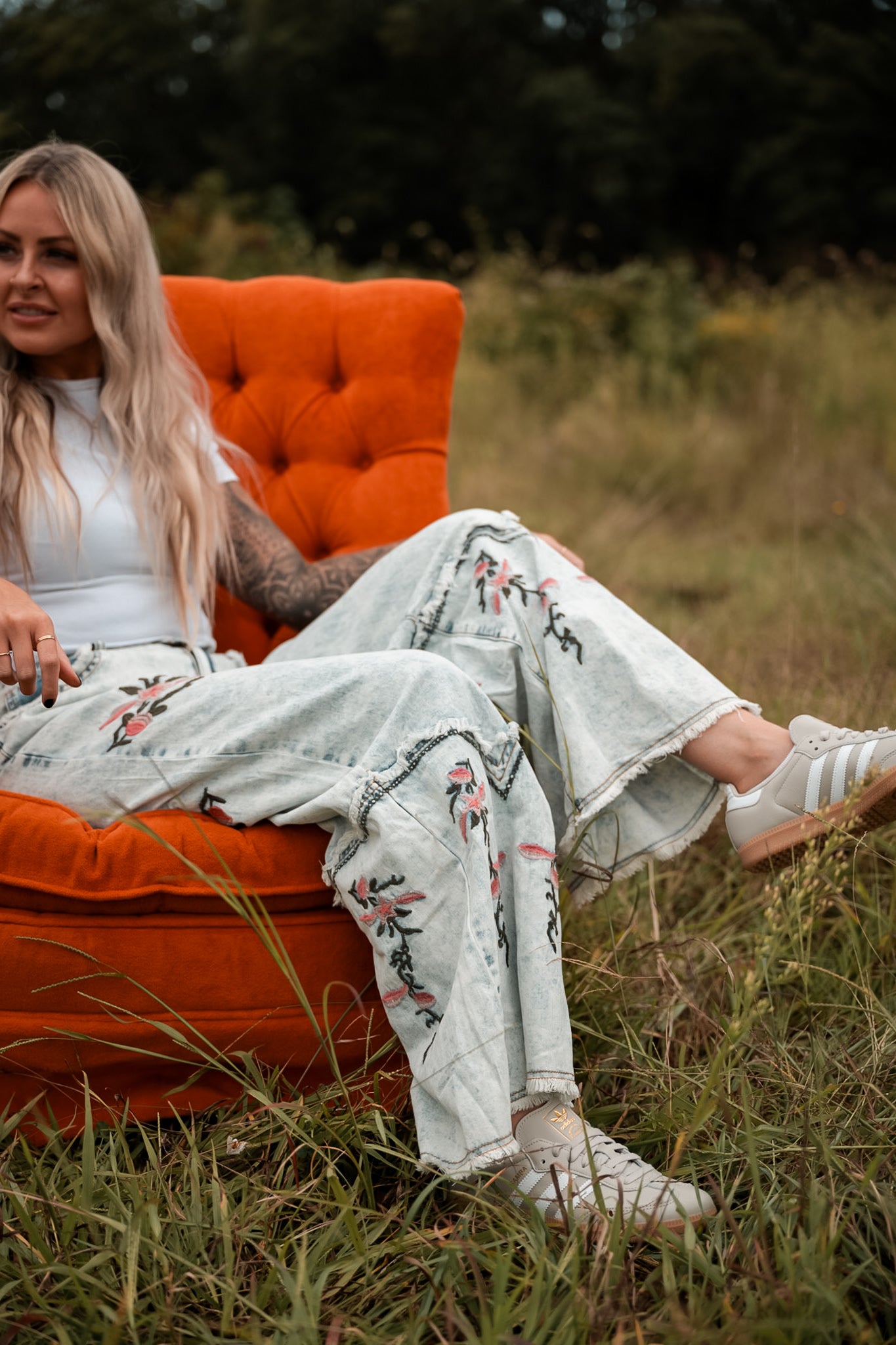 Wildflower Denim Pants