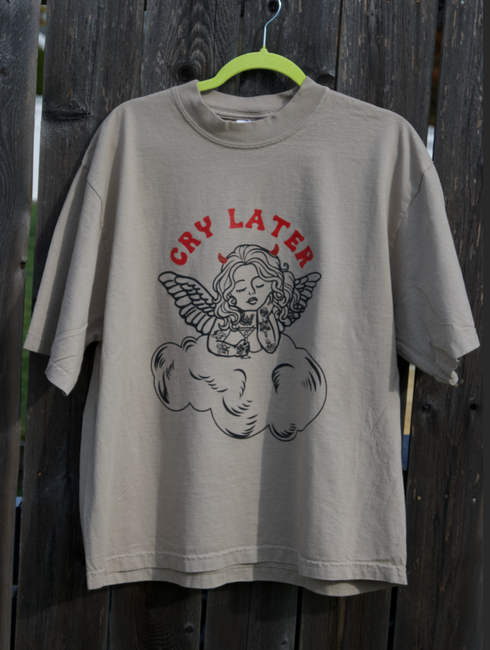 Saint of Bad Decisions Boxy Tee - Oat