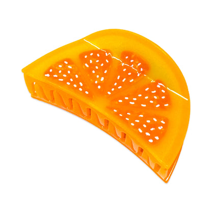 Large Orange Slice Claw Clip