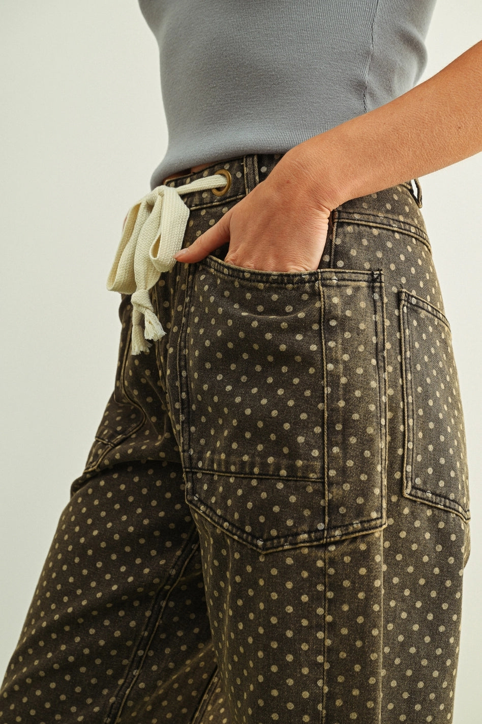 Polka Dot Painter's Pant