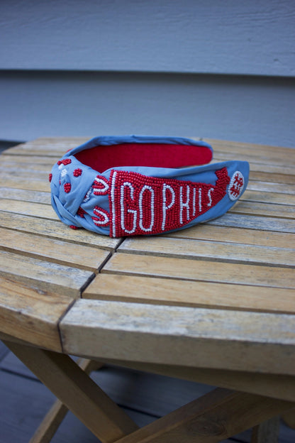 Philly Baseball Beaded Headband