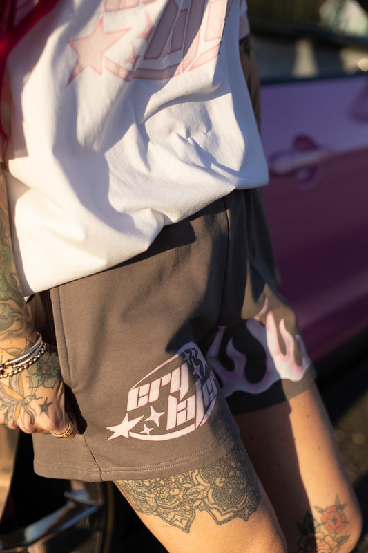 Cry Later Burnout Shorts