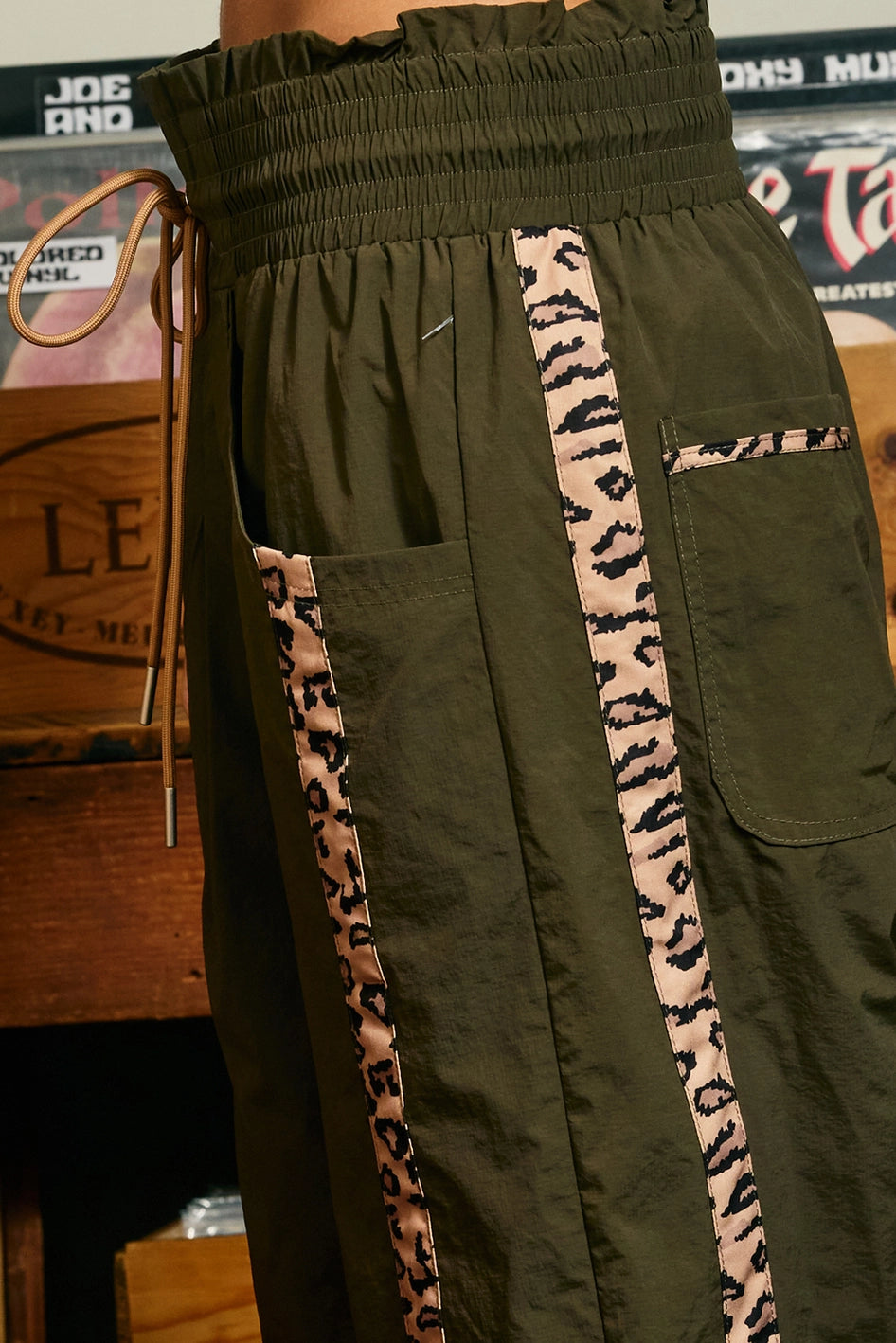 After Dark Leopard Track Pants