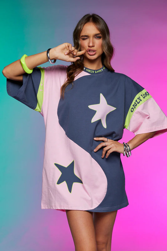 Yin Yang Tee Dress - Charcoal
