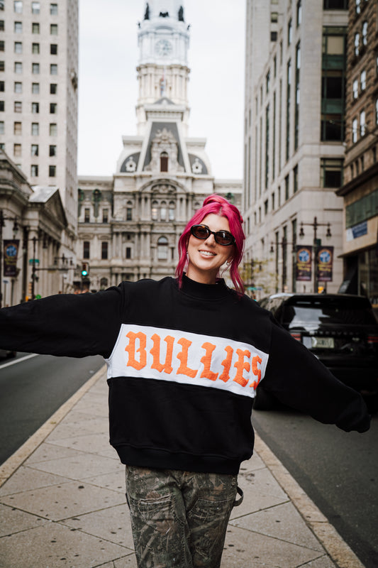 Bullies on Broad Mock Neck