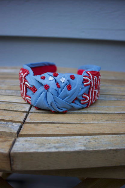 Philly Baseball Beaded Headband