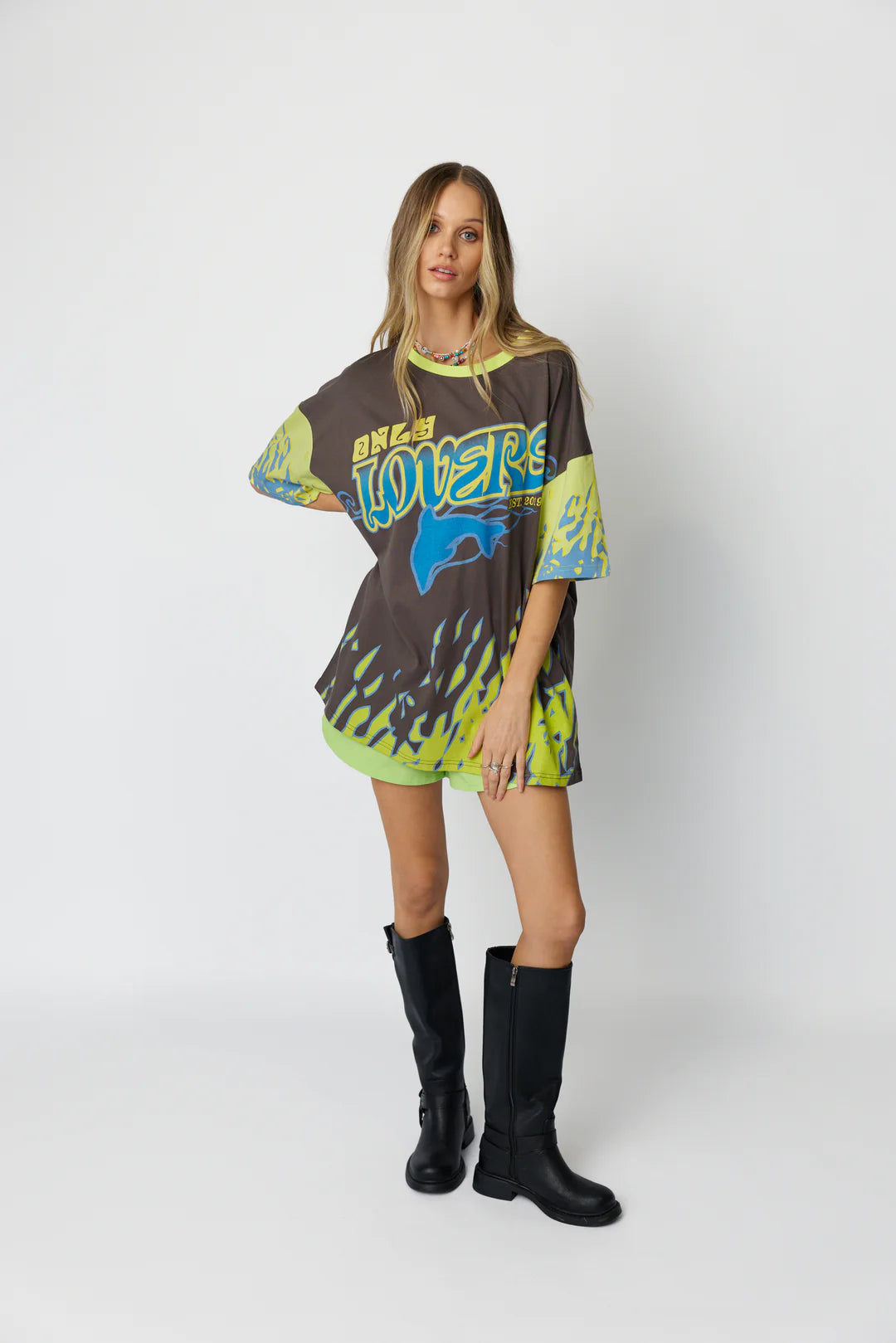 Wave Racer Tee - Charcoal