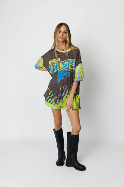 Wave Racer Tee - Charcoal