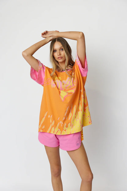 Wave Racer Tee - Coral