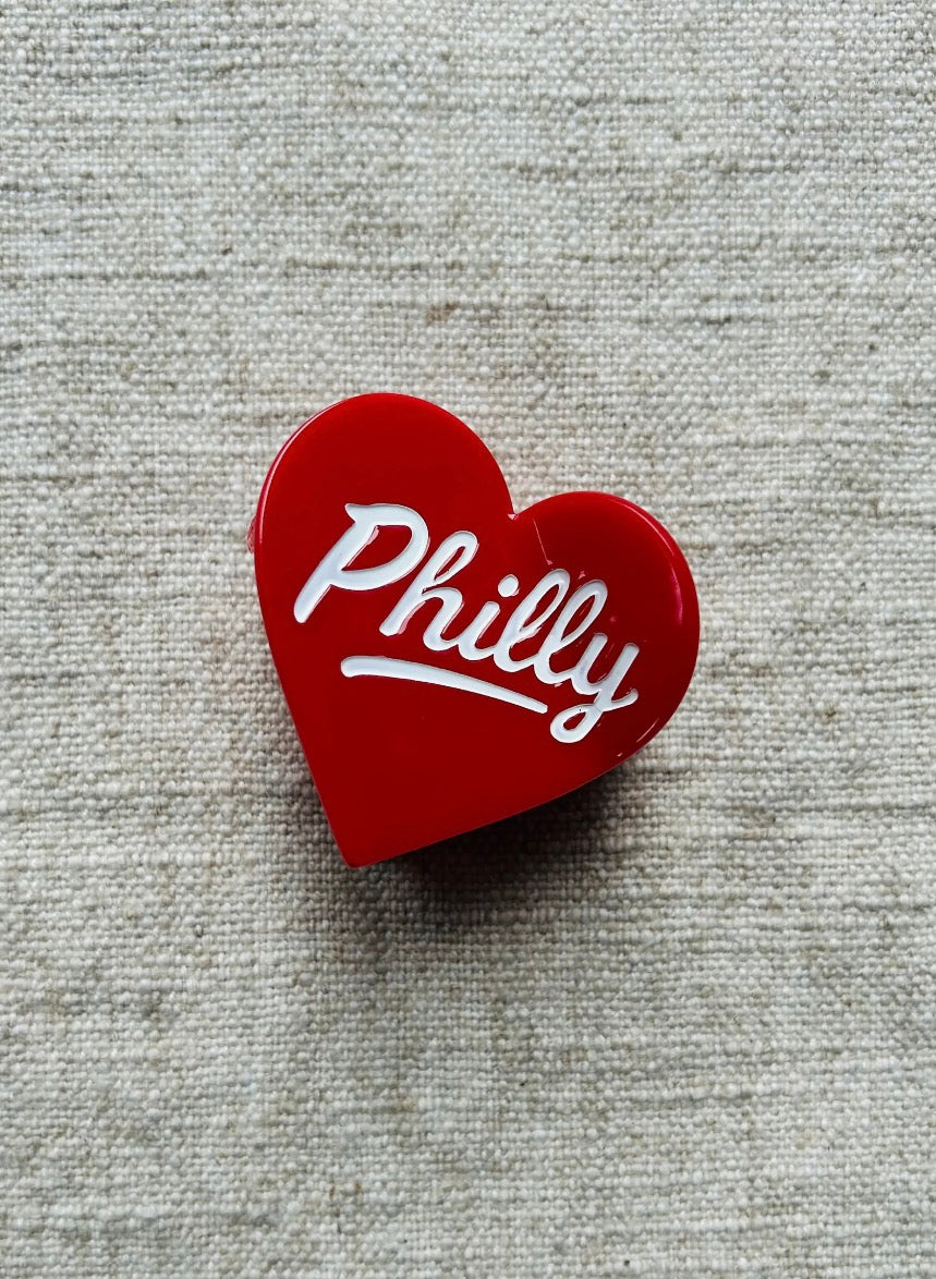 Philly Heart Claw Clip