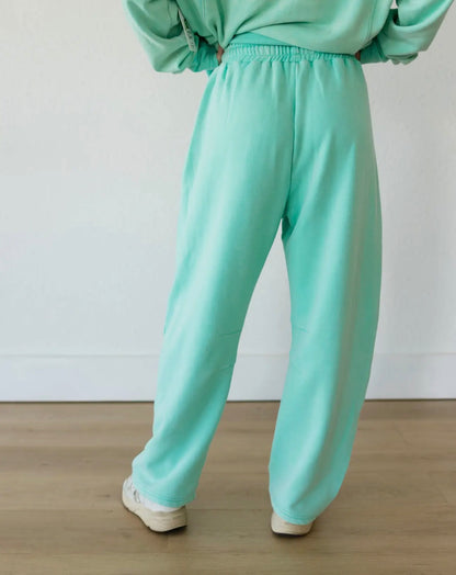 Mint Barrel Sweat Pants