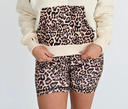 Wild Side Leopard Bike Shorts