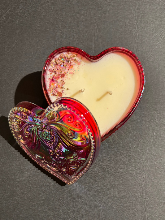 Cry Later Candle - Red Heart