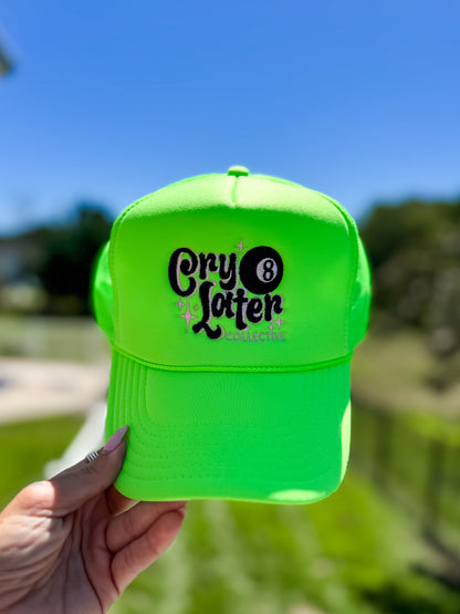 Cry Later Collective Hat - Lime