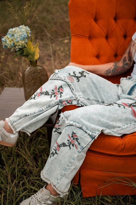 Wildflower Denim Pants