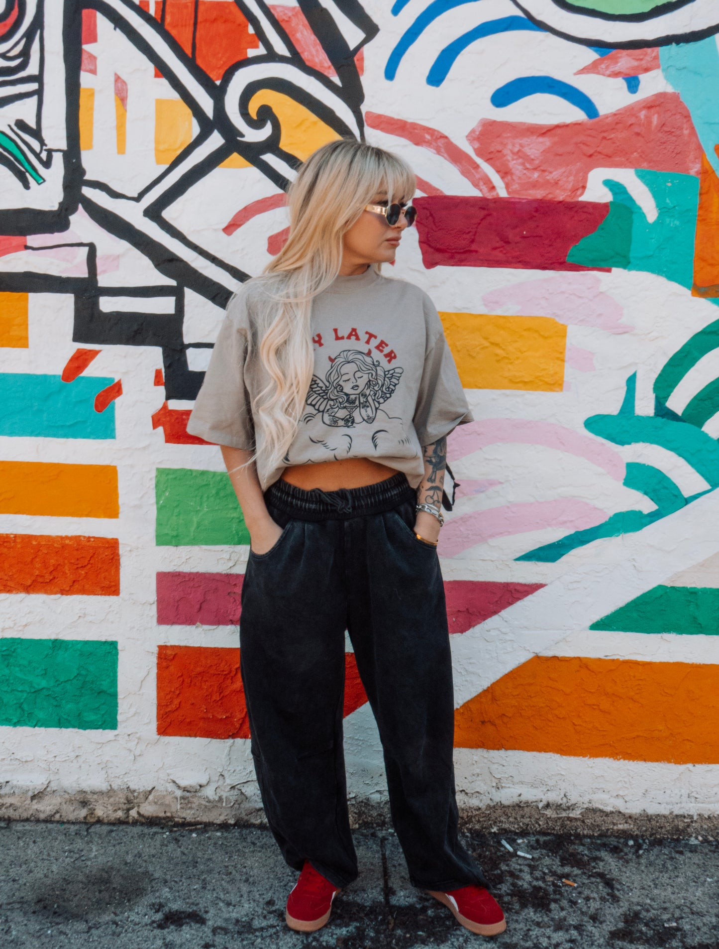 Mineral Washed Barrel Sweat Pant