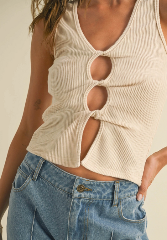 Keyhole Tank - Cream
