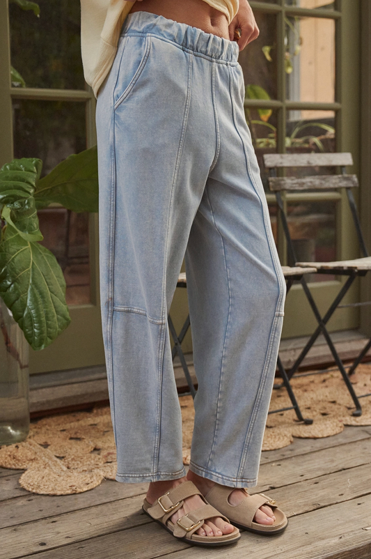 Acid Wash Barrel Sweat Pant