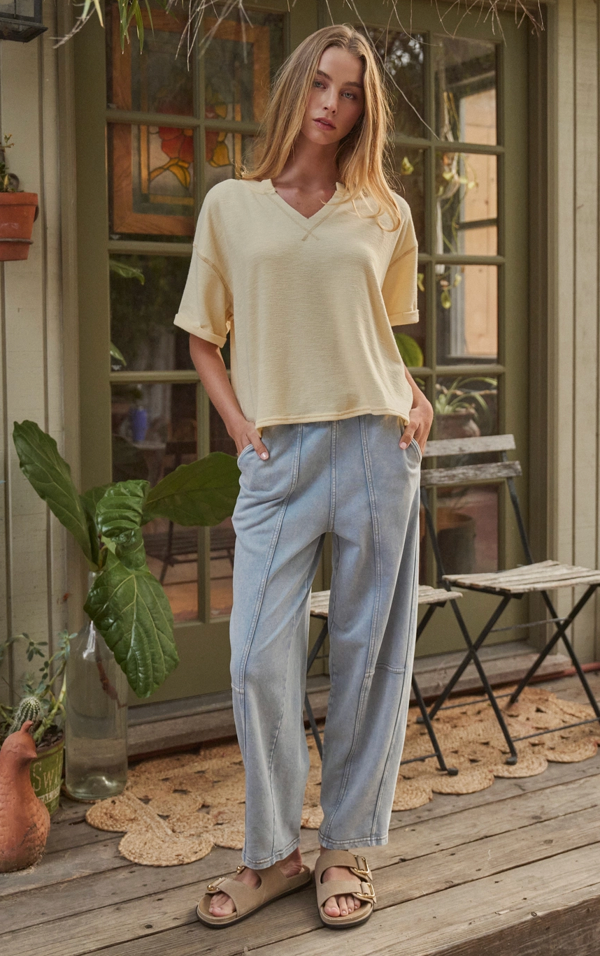 Acid Wash Barrel Sweat Pant