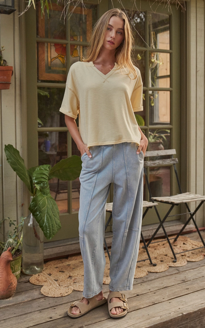 Acid Wash Barrel Sweat Pant