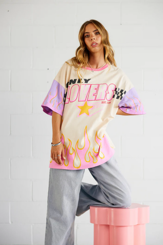 Moto Tee - Cream