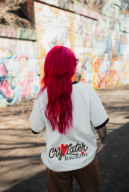 Ride or Cry Ringer Tee PRE-ORDER (closes 7/31)