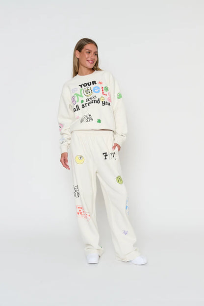 Angels Surround You Wide Leg Sweatpants