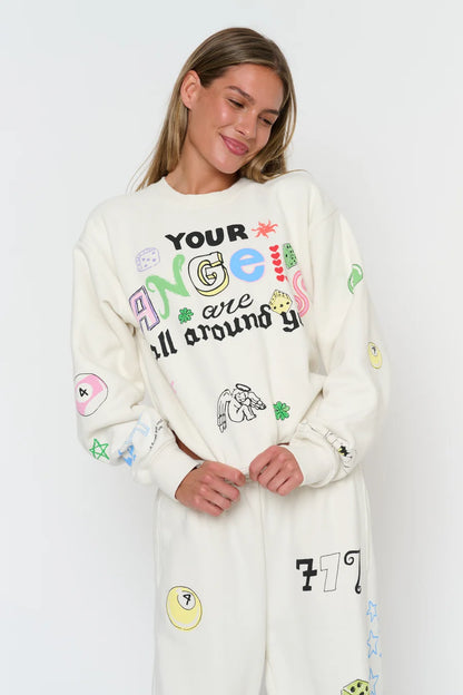 Angels Surround You Classic Crewneck