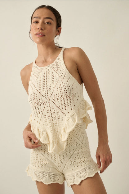 Coastal Breeze Crochet Tank