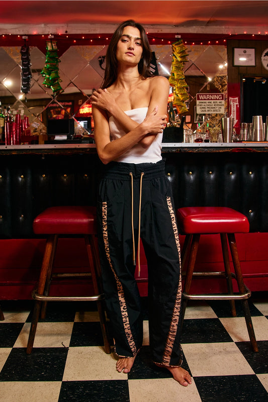 After Dark Leopard Track Pants
