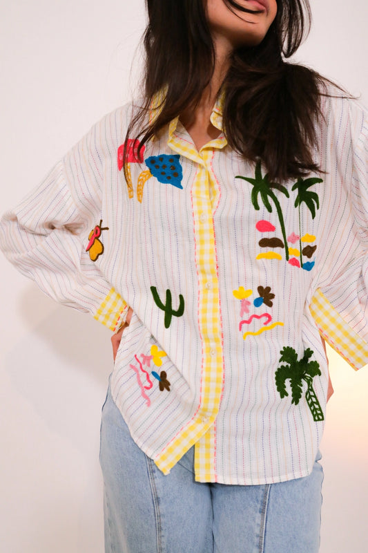 Sun Garden Button Down Shirt