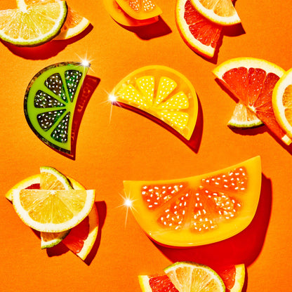 Large Orange Slice Claw Clip